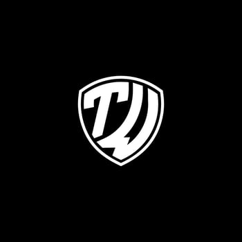 TW Initial Letter in Modern concept Monogram Shield Logo vector