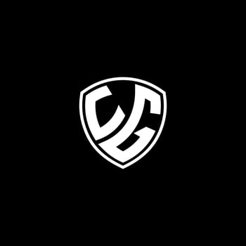 UG Initial Letter in Modern concept Monogram Shield Logo vector