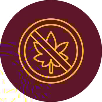 No Cannabis Vector Icon