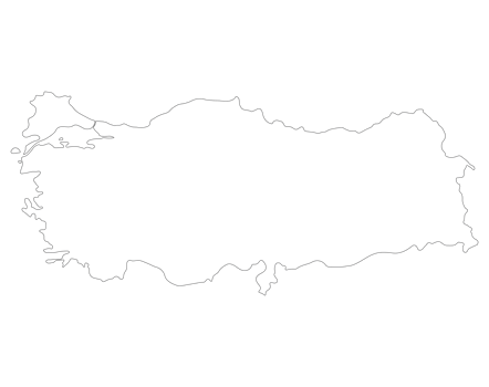 Map of Turkey. Turkish map in details png