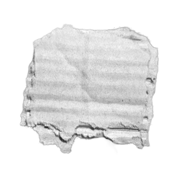 Torn cardboard paper of brown isolated on transparent background for using as text box png