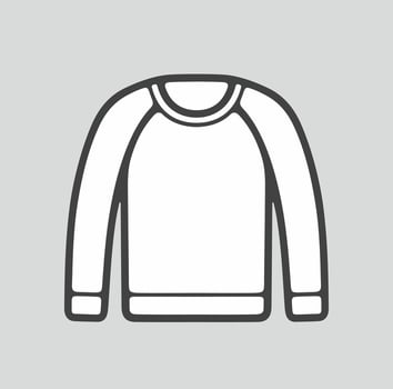 Men's jumper line icon on a background. Vector illustration.