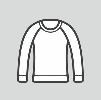 Women's jumper line icon on a background. Vector illustration