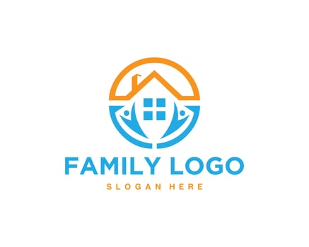Family Home Symbol Logo Icon Design Illustration. vector
