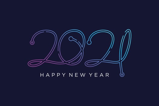 2024 logo design element vector with modern concept idea