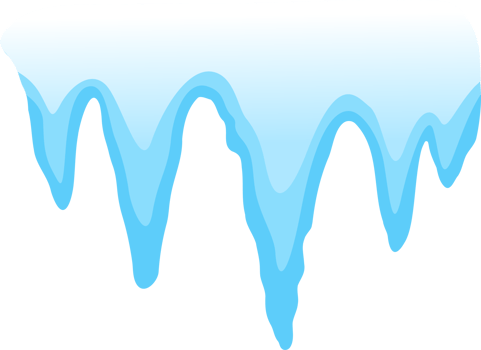 Blue icicles. Weather symbol.  Png, transparent. png