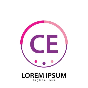 letter CE logo. C E. CE logo design vector illustration for creative company, business, industry. Pro vector
