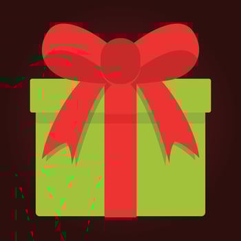 Gift boxes with red bows. Vector illustration in flat style.