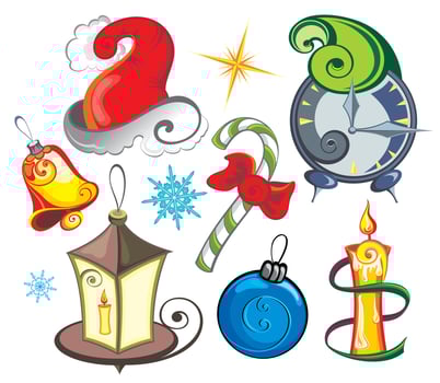 Christmas symbols for your design vector