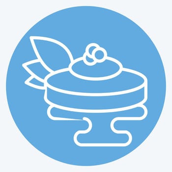Icon Ankimo. related to Sushi symbol. blue eyes style. simple design editable. simple illustration vector