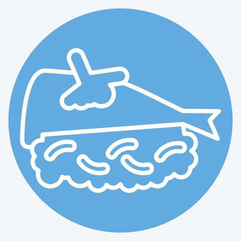 Icon Iwashi. related to Sushi symbol. blue eyes style. simple design editable. simple illustration vector