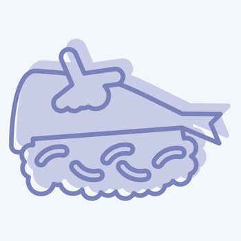 Icon Iwashi. related to Sushi symbol. two tone style. simple design editable. simple illustration vector