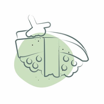 Icon Anako. related to Sushi symbol. Color Spot Style. simple design editable. simple illustration vector