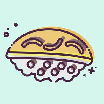Icon Hirame. related to Sushi symbol. MBE style. simple design editable. simple illustration vector