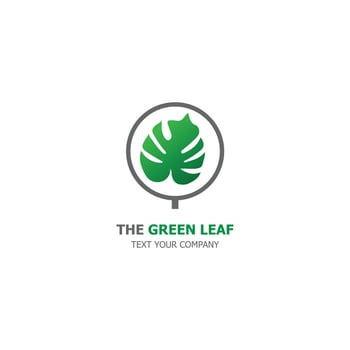 leaf nature logo icon design template flat vector illustration