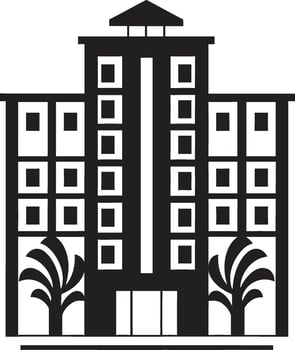 Architectural Aesthetics Vector City Art Sculpted Nocturnal Nexus Monochrome Craft