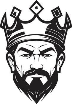 Elegance of Rule Black Vector Depiction of Majestic Power Majestic Presence Monochrome Vector Tribute to Regal Grandeur