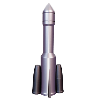 3D rendering rocket png
