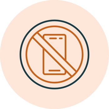 No Phone Vector Icon
