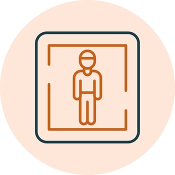 Male Toilet Sign Vector Icon