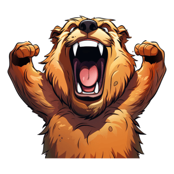 cute bear in the style of pop art . AI Generated png