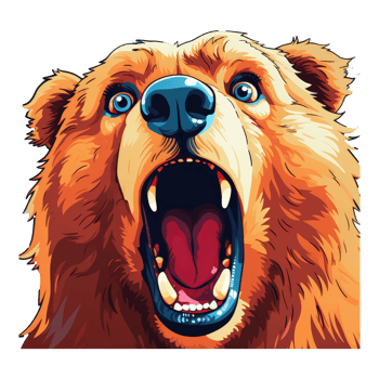 cute bear in the style of pop art . AI Generated png
