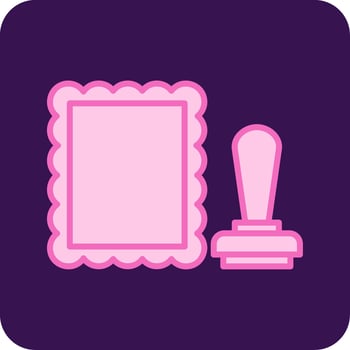 stamped Vector Icon