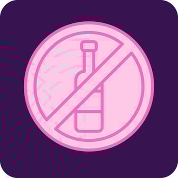 No Alcohol Vector Icon