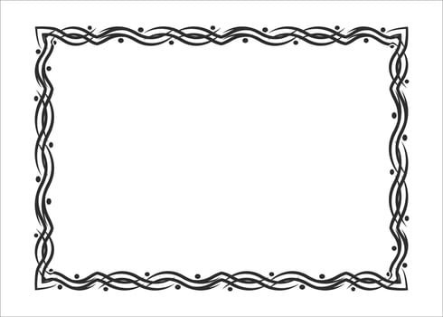 Vector luxury photo frame border design, certificate border or resume border frame