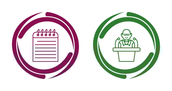 Note and Lecture Icon vector