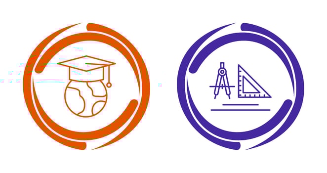 Earth and Compass Icon vector