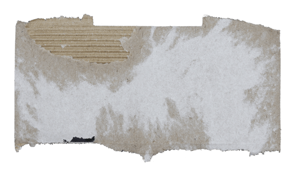 Torn pieces of corrugated paper on transparent background png file
