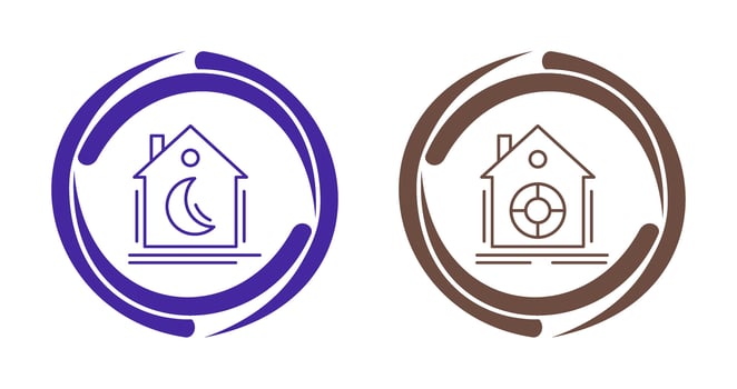 Night Mode and Safe Icon vector