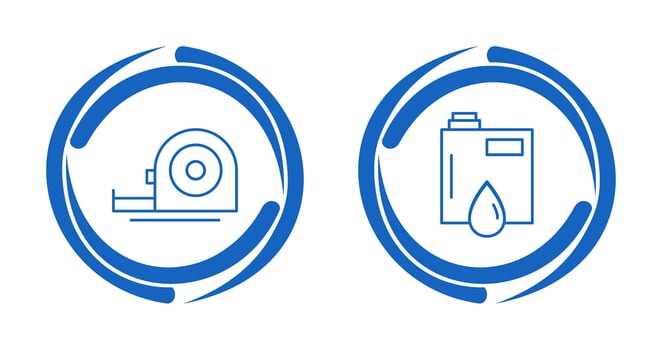 Measuring Tape and Petroleum Icon vector