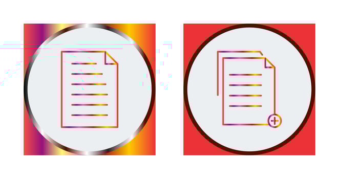 document and two files  Icon vector