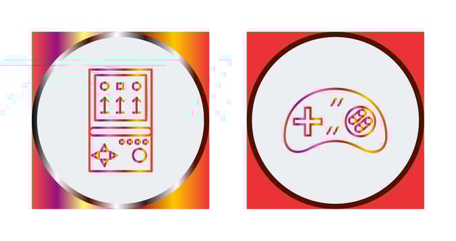 Brick Game and Gamng Control Icon vector