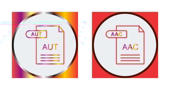 AAC and AUT Icon vector