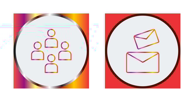 Networek Group and Messages Icon vector