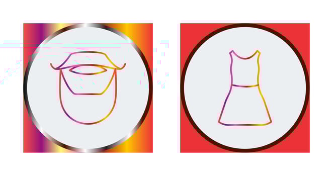 Beard and Moustache and Dress Icon vector