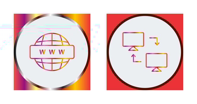 Sharing Systems and World Wide Icon vector