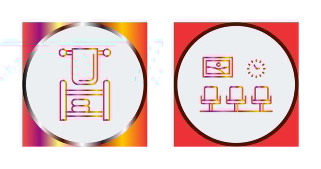 Towel and Seats Icon vector