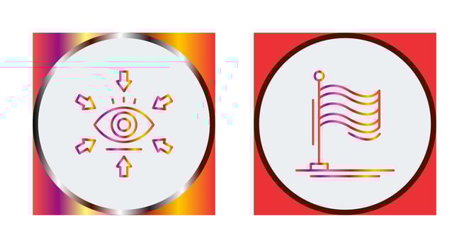 Visualization and Flag Icon vector