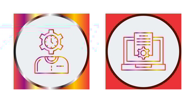 Time and Research Icon vector