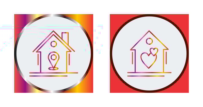 Location and Favorite Icon vector