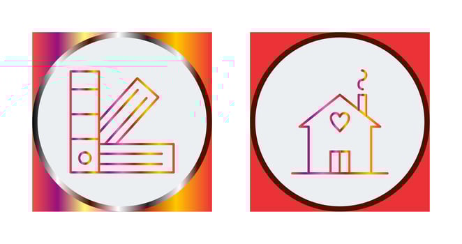 House and Pantone  Icon vector