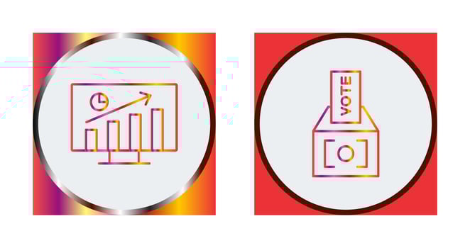 Statistics and Vote Icon vector