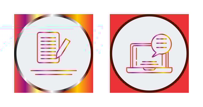 Edit and Chat Icon vector