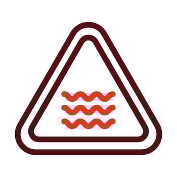 River Sign Vector Thick Line Two Color Icons For Personal And Commercial Use.
