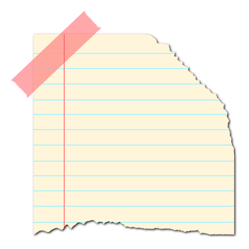 Aesthetic torn Paper Note. png