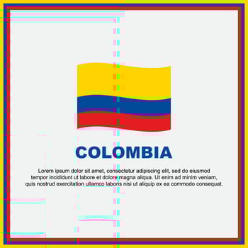 Colombia Flag Background Design Template. Colombia Independence Day Banner Social Media Post. Colombia Banner vector